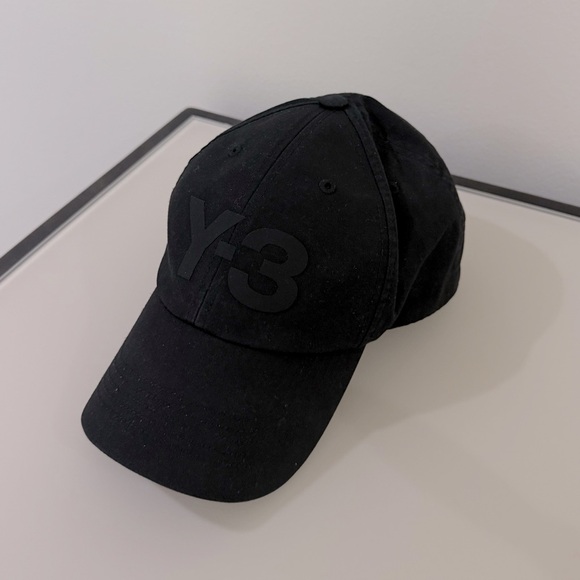 Y3 Yohji Yamamoto Black Hat  Baseball Cap Authentic - Picture 1 of 5
